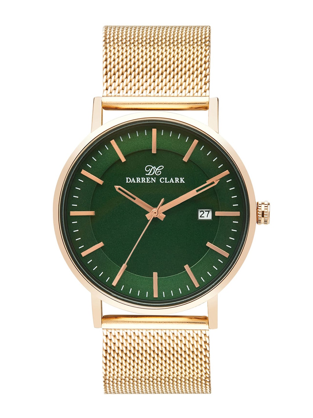 

DARREN CLARK Men Brass Dial & Bracelet Style Straps Analogue Watch 1004C-E0314, Green