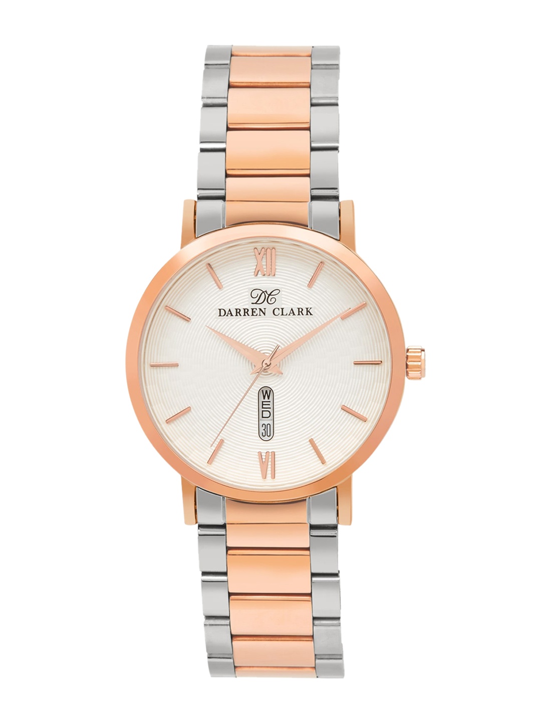 

DARREN CLARK Men Bracelet Style Straps Analogue Watch 1002E-M0302, Silver
