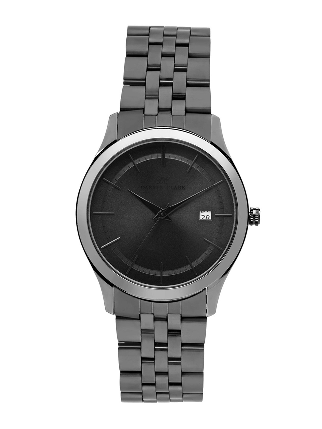 

DARREN CLARK Men Bracelet Style Straps Analogue Automatic Motion Powered Watch, Black