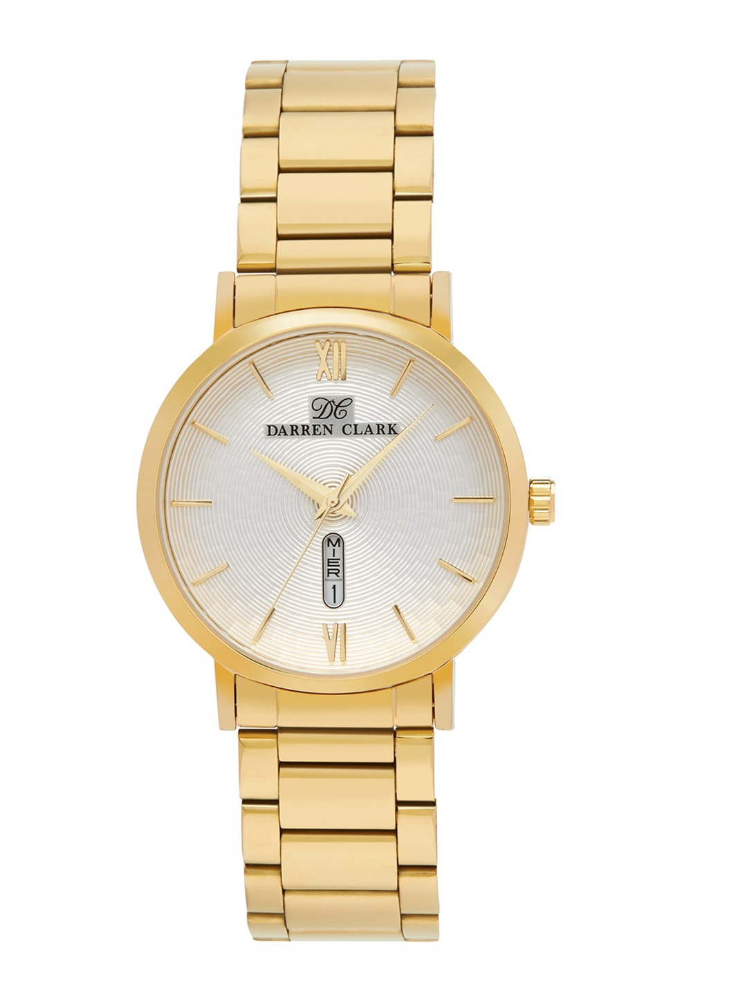 

DARREN CLARK Men Bracelet Style Straps Analogue Automatic Motion Watch-1002B-M0203, Gold