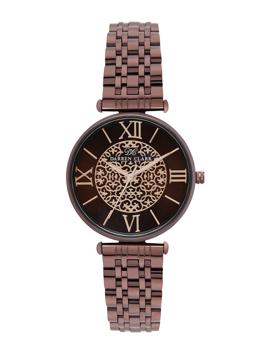 

DARREN CLARK Women Embellished Bracelet Style Straps Analogue Watch-2002H-M0606, Brown