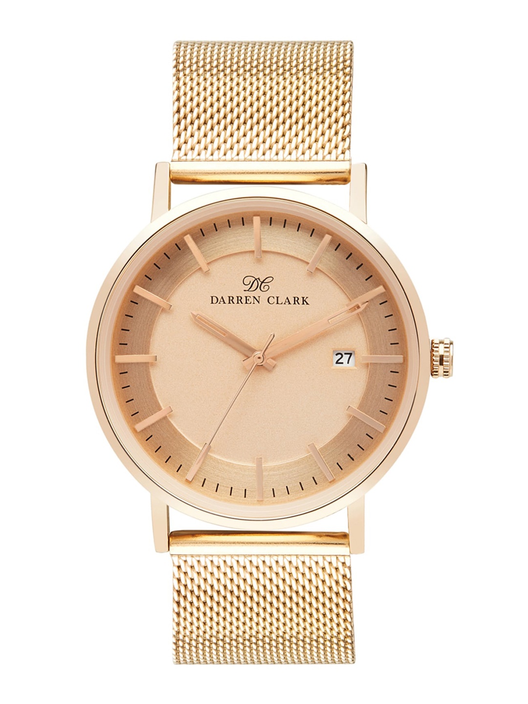 

DARREN CLARK Men Bracelet Style Straps Analogue Watch-1004C-E0307, Rose gold