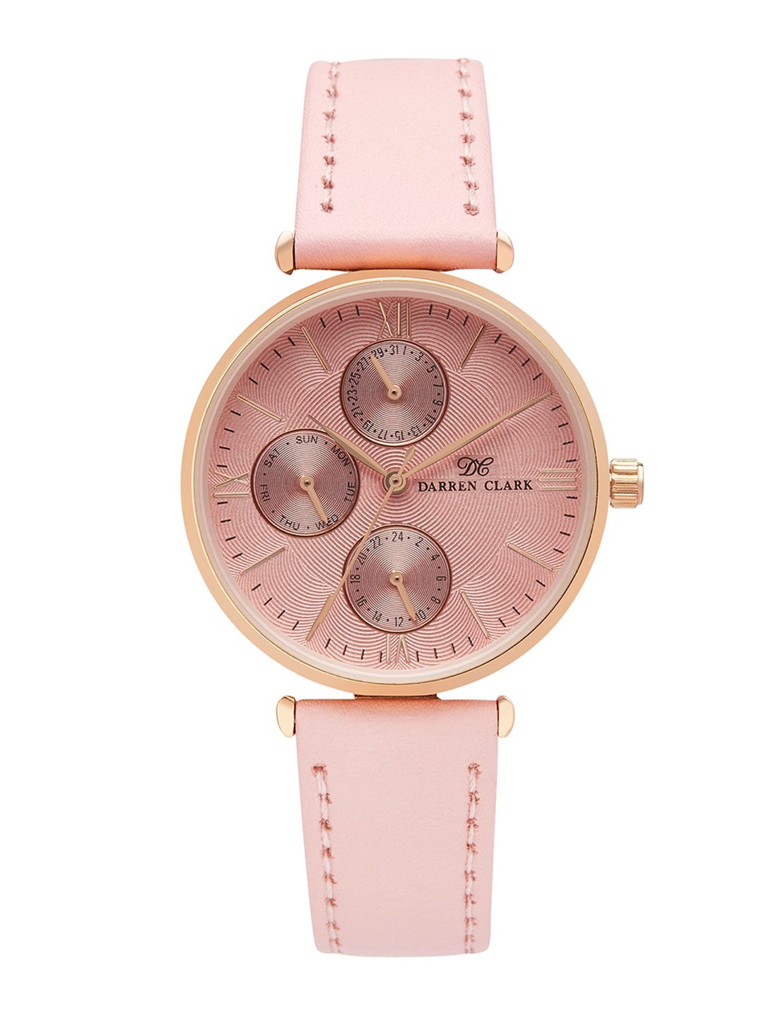 

DARREN CLARK Women Leather Straps Analogue Watch 2003N-L0310, Pink