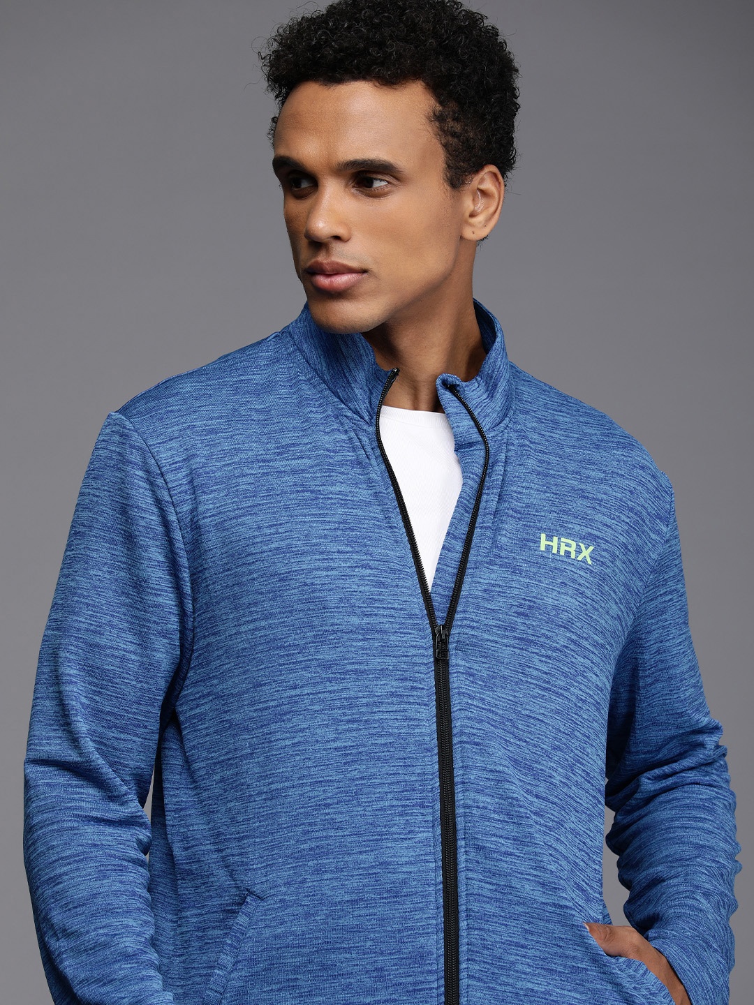 

HRX by Hrithik Roshan Men Self Design Lightweight Training Sporty Jacket, Blue