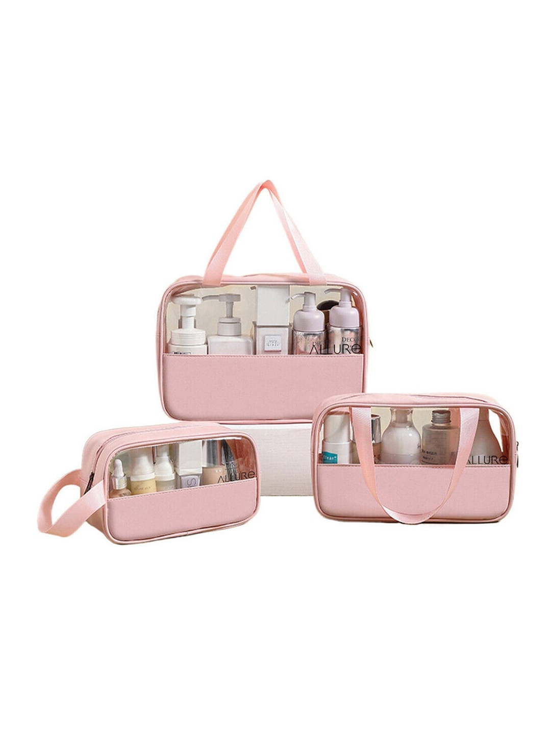 

ALLURE Set of 3 Bag Travel Accessory, Pink