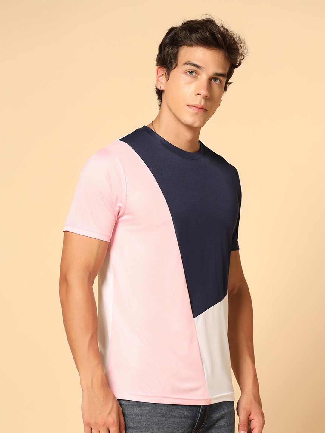 

INKKR Colourblocked T-shirt, Navy blue