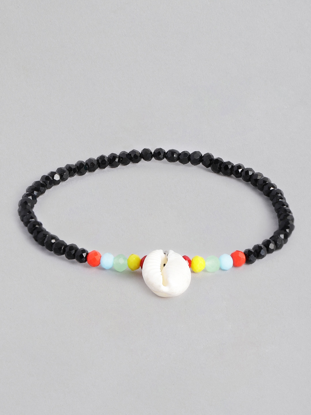 

Sangria Women Beads Studded Anklet, Black