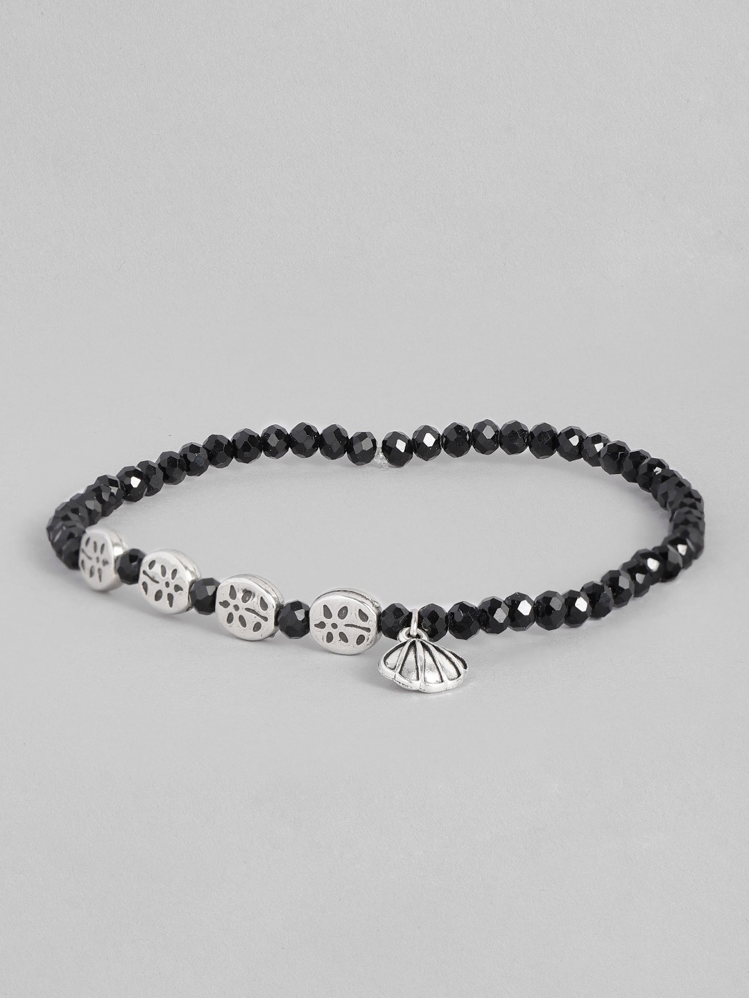 

Sangria Women Beads Studded Anklet, Black