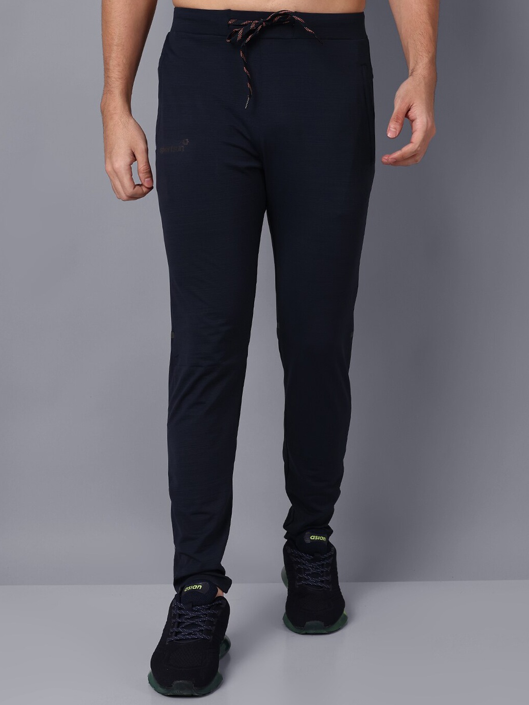 

SPORT SUN Men Mid-Rise Regular-Fit Track Pants, Navy blue
