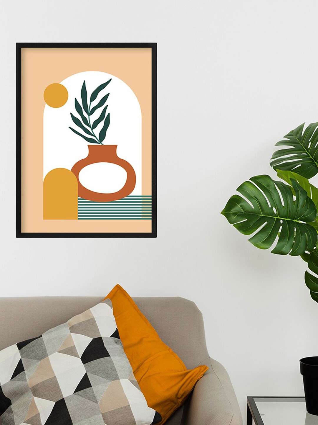 

Happening Hippo Beige & White Floral Painting Wall Art
