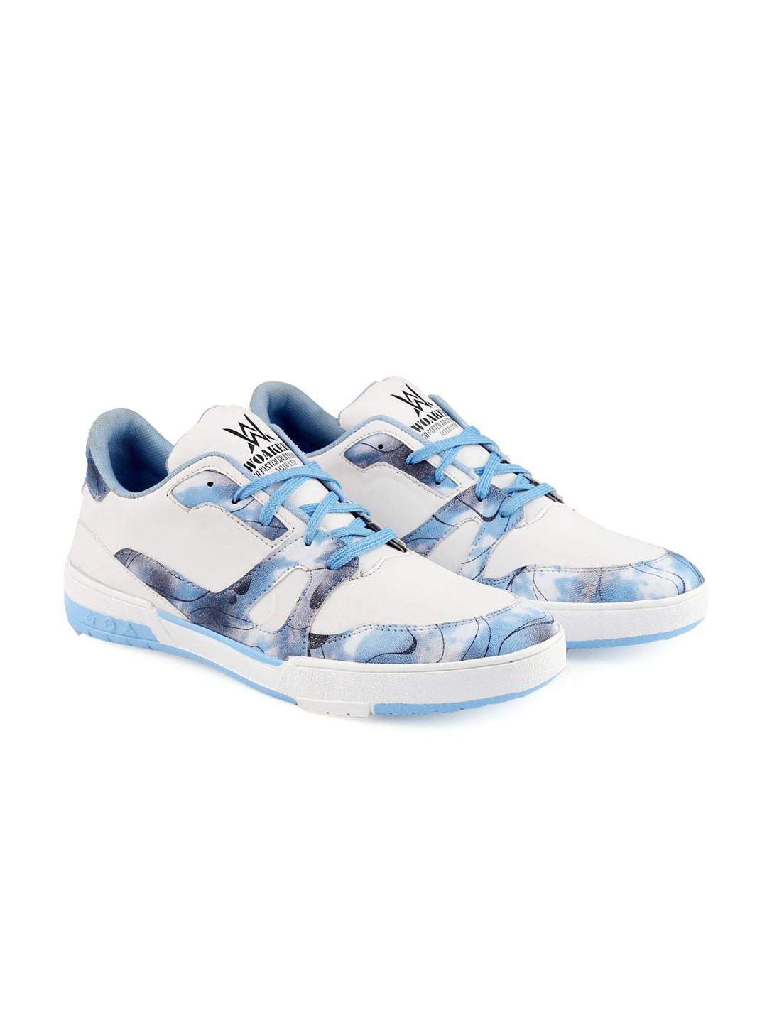 

Woakers Men Printed Waterproof Lining Sneakers, White
