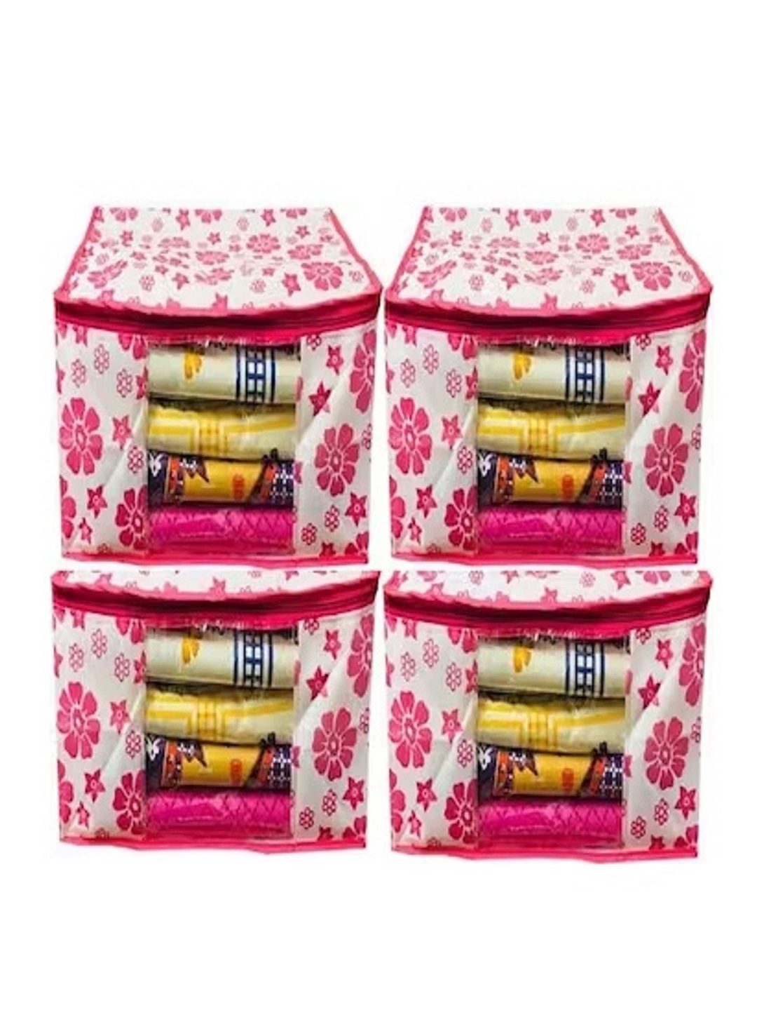 

Fashion Bizz White & Pink 8 Pieces Printed Multi-Utility Organisers