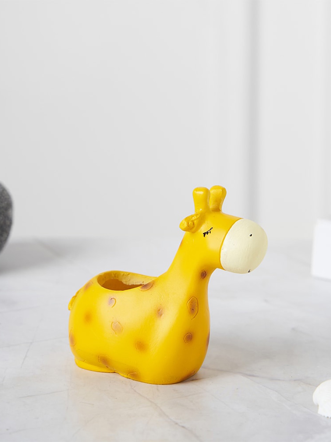 

DecorTwist Giraffe Resin Succulent Planter, Yellow