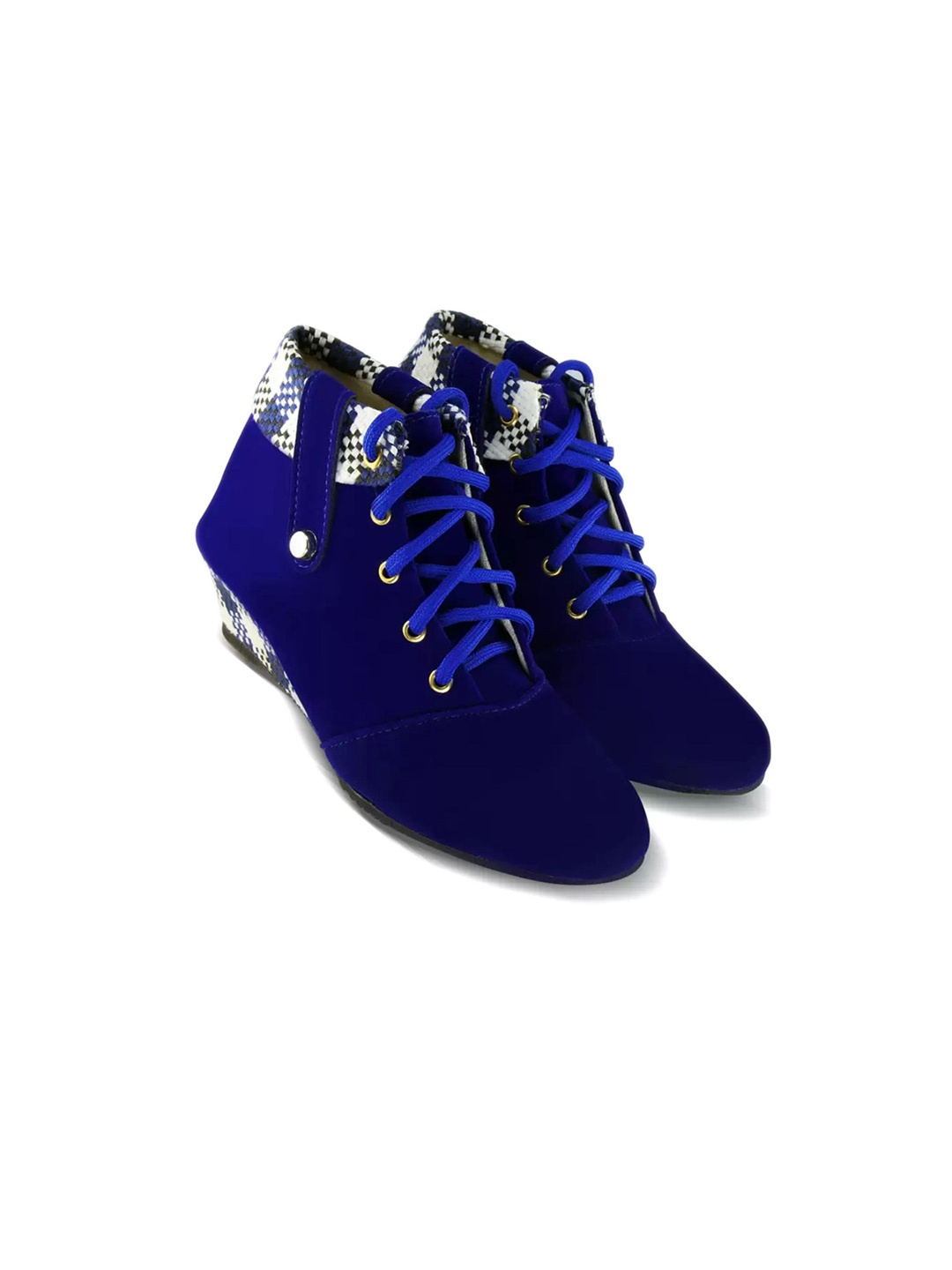 

BAESD Girls Mid Top Textured Suede Regular Boots, Blue
