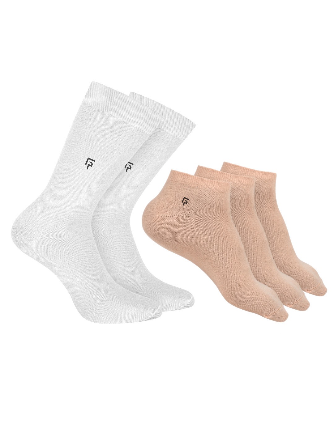 

FOOTPRINTS Men Pack Of 5 Anti-Odour & Anti-Bacterial Ankle Length Socks, White