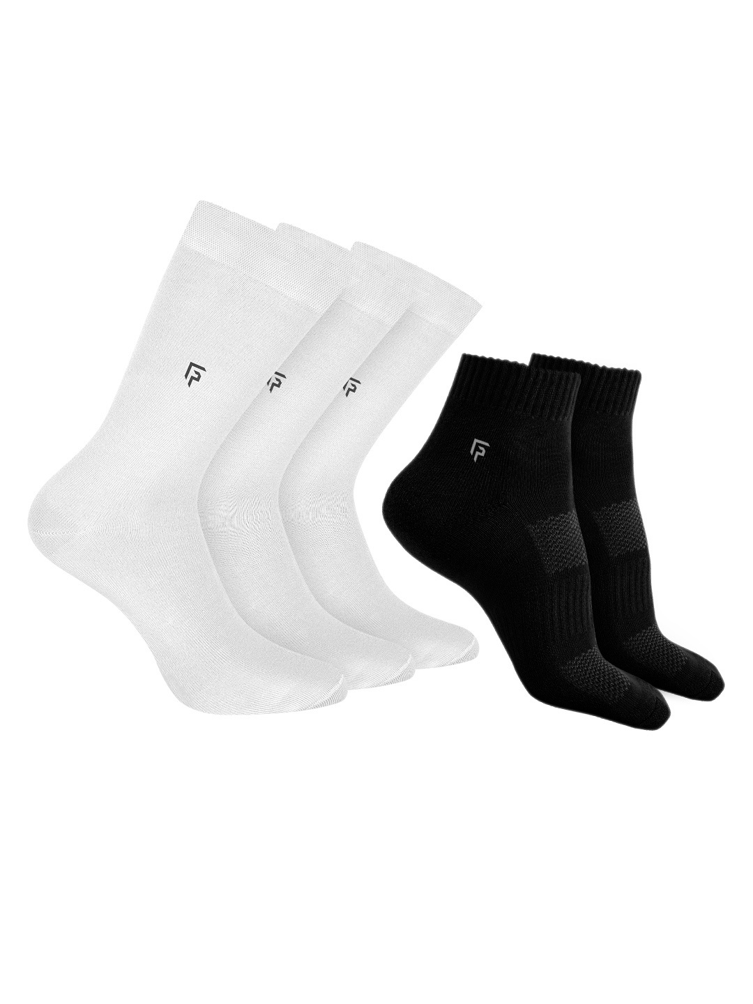 

FOOTPRINTS Men Pack Of 5 Anti-Odour & Anti-Bacterial Ankle Length Socks, White
