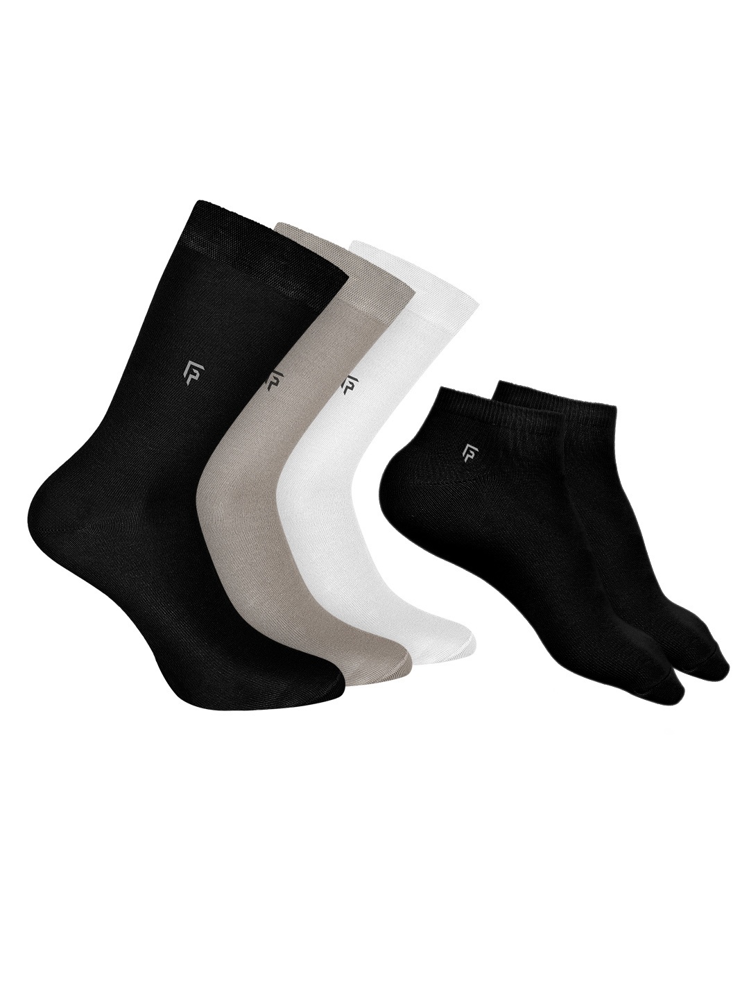 

FOOTPRINTS Men Pack Of 5 Anti-Odour & Anti-Bacterial Organic Cotton & Bamboo Socks, Black