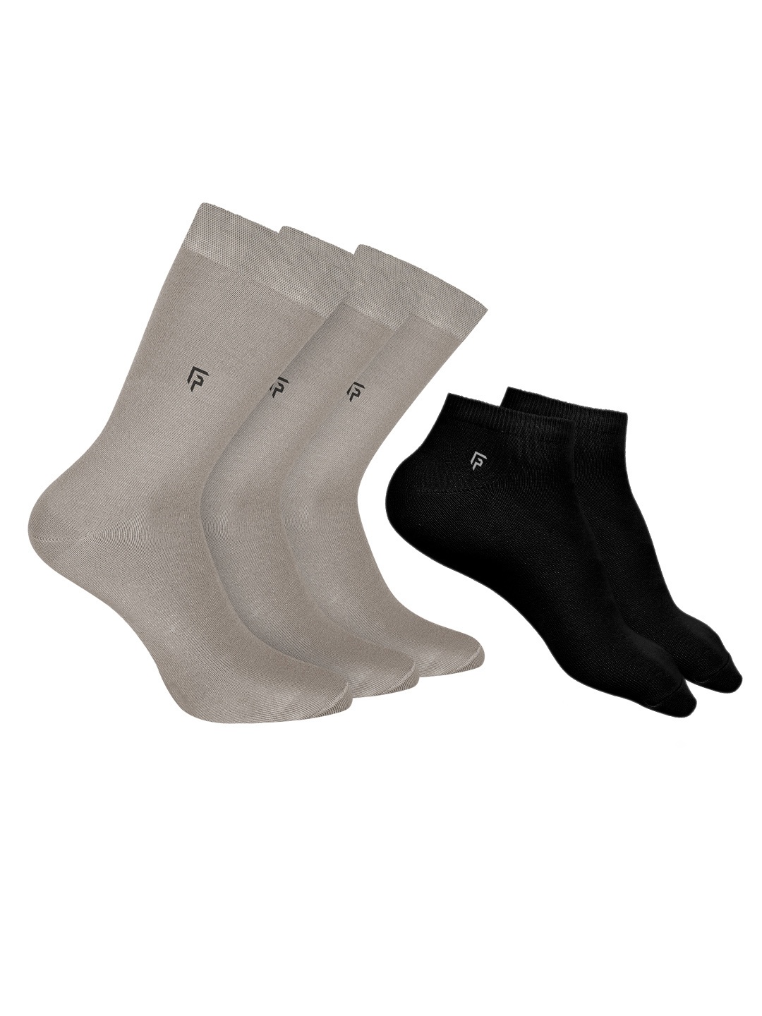 

FOOTPRINTS Men Pack Of 5 Anti-Odour & Anti-Bacterial Organic Cotton & Bamboo Socks, Beige