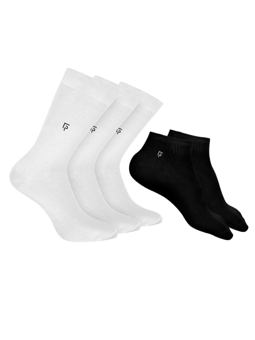 

FOOTPRINTS Men Pack Of 5 Anti-Odour & Anti-Bacterial Organic Cotton & Bamboo Socks, White