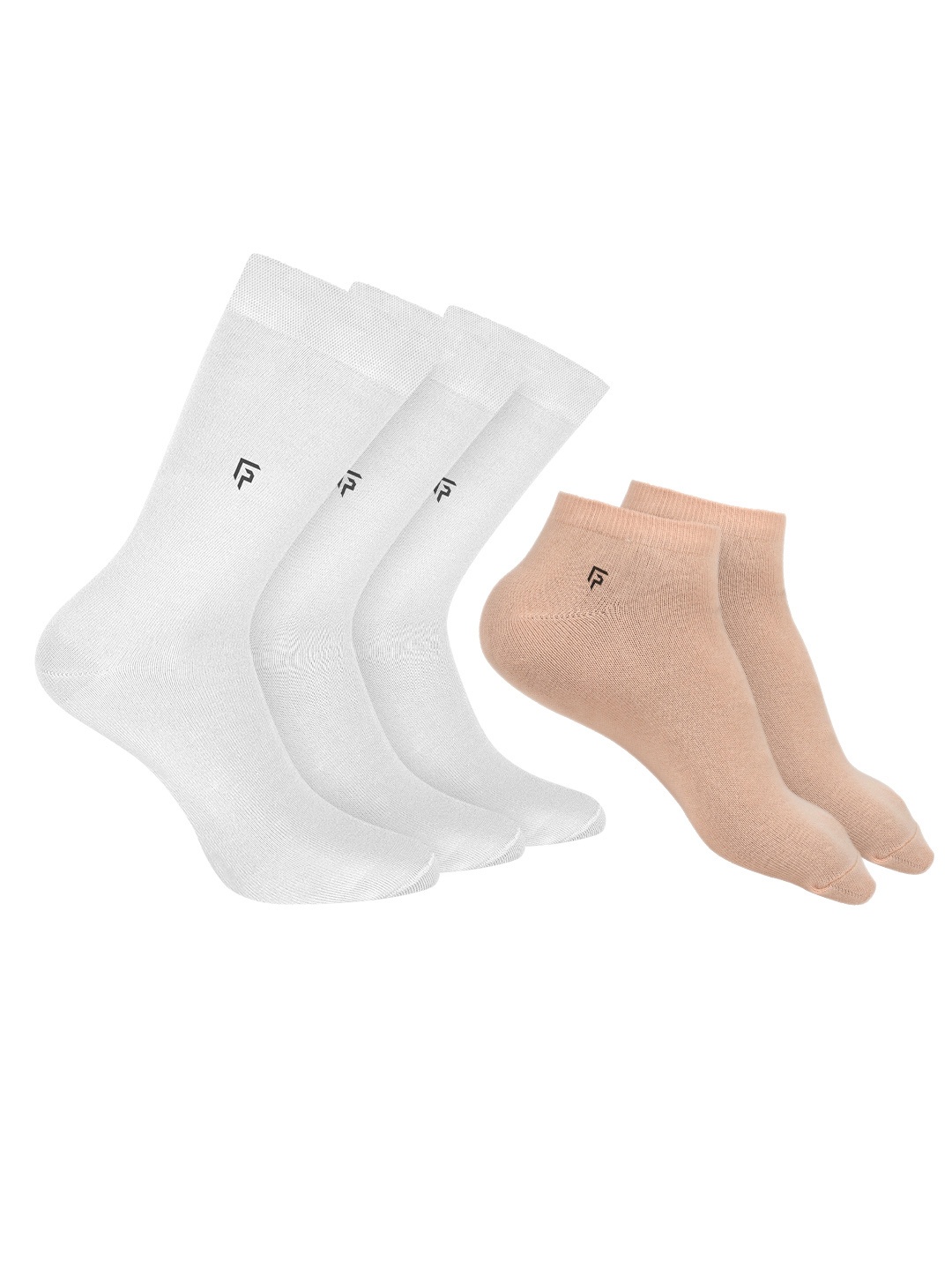 

FOOTPRINTS Men Pack Of 5 Anti-Odour & Anti-Bacterial Socks, White