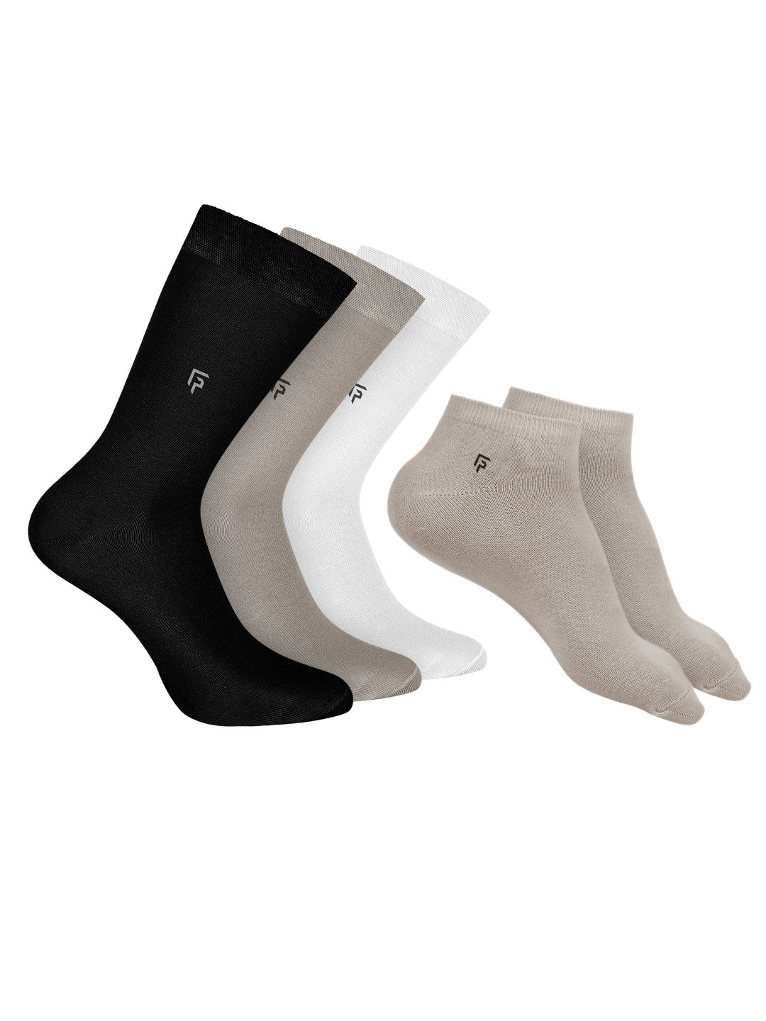 

FOOTPRINTS Men Pack Of 5 Anti-Odour & Anti-Bacterial Socks, Beige