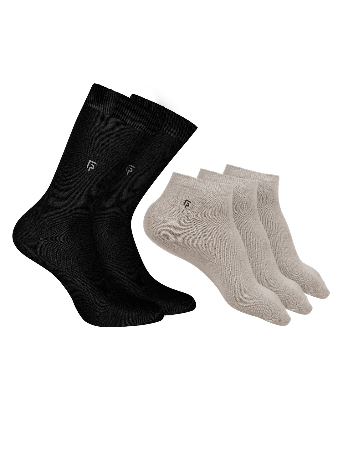 

FOOTPRINTS Men Pack Of 5 Anti-Odour & Anti-Bacterial Socks, Black