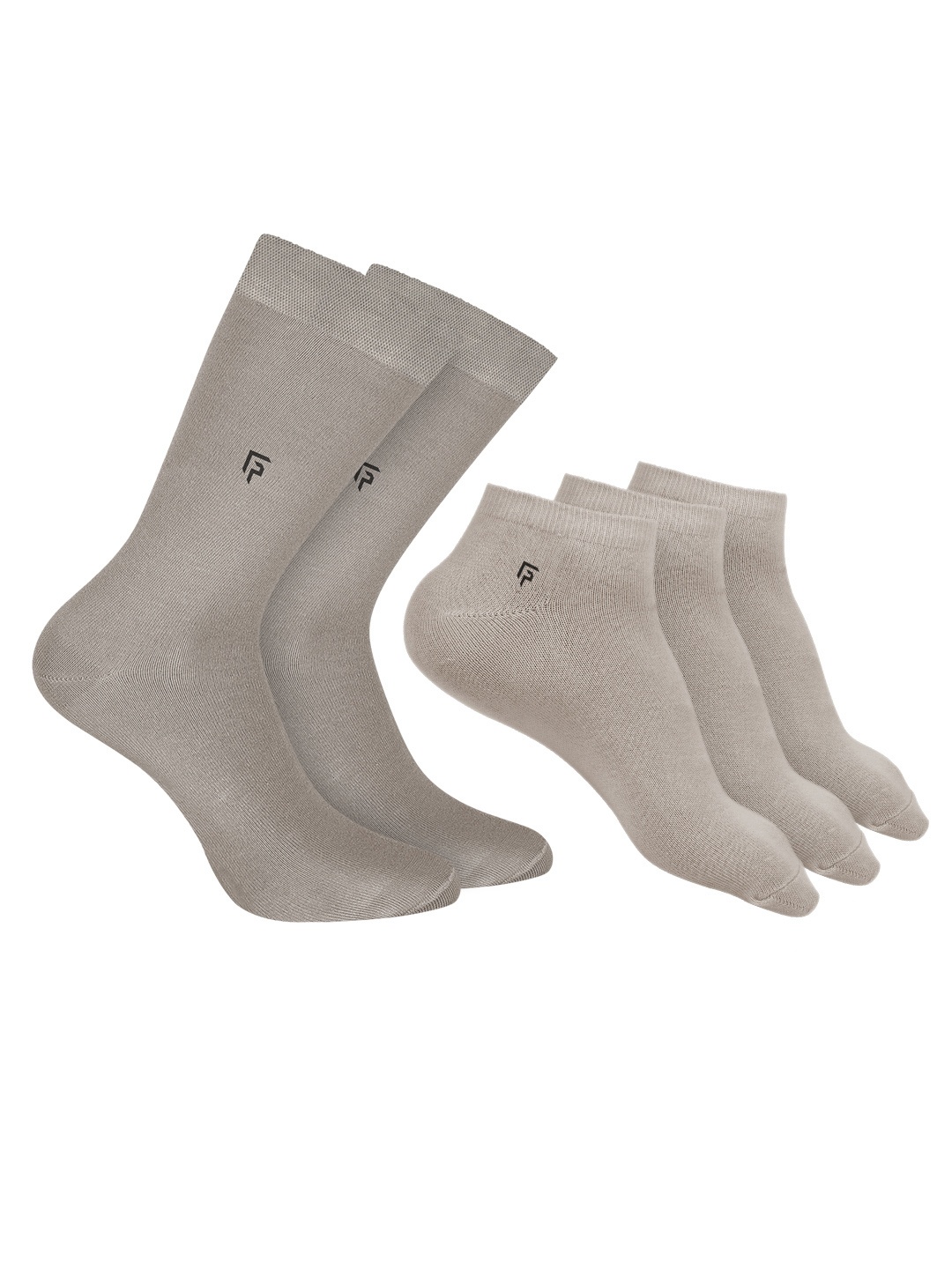 

FOOTPRINTS Men Pack Of 5 Anti-Odour & Anti-Bacterial Socks, Grey
