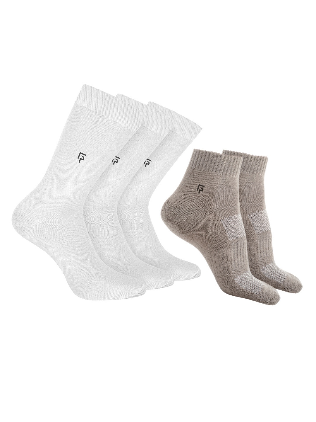 

FOOTPRINTS Men Pack Of 5 Anti-Odour & Anti-Bacterial Socks, White