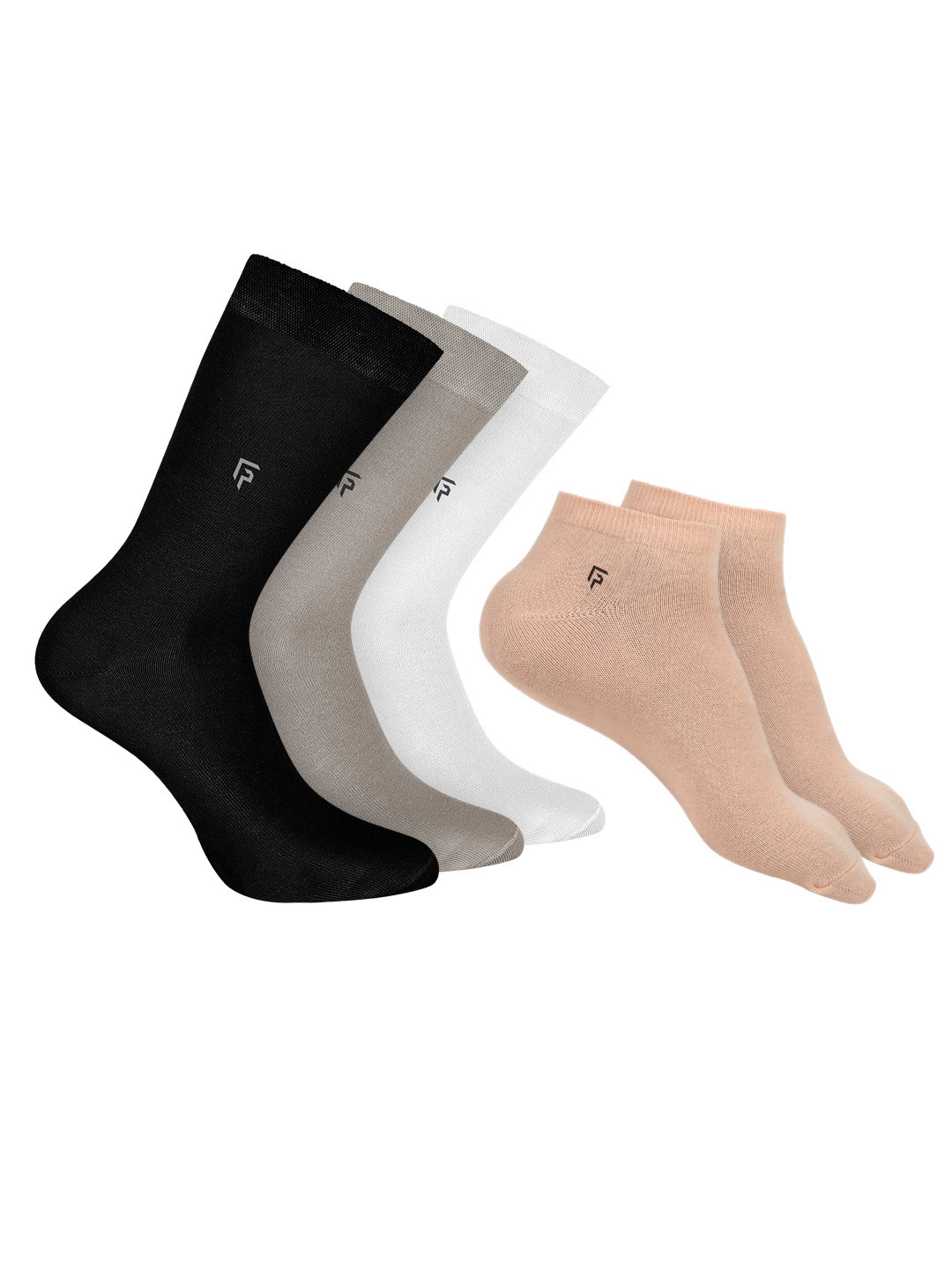

FOOTPRINTS Men Pack Of 5 Anti-Odour & Anti-Bacterial Socks, Beige