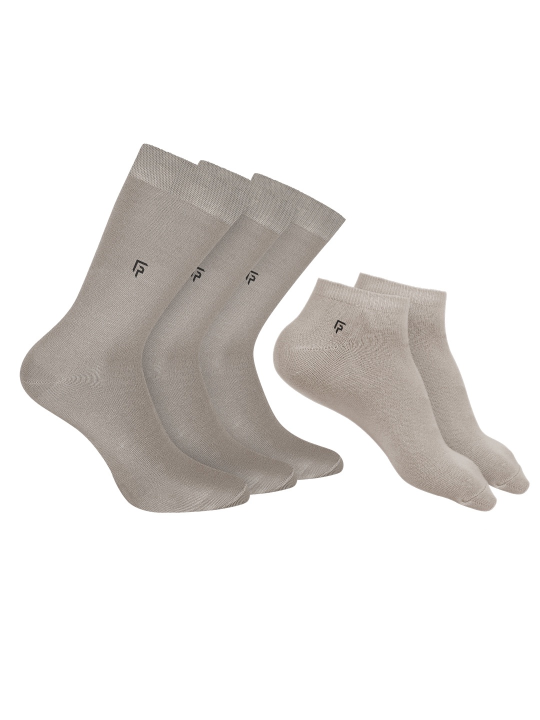

FOOTPRINTS Men Pack Of 5 Anti-Odour & Anti-Bacterial Socks, Beige