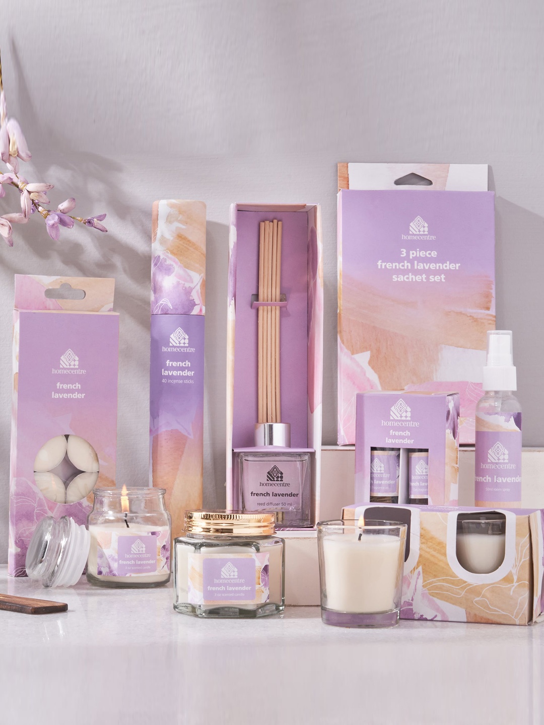 

Home Centre Garnet Athena 3 Pieces French Lavender Scented Sachets, Purple