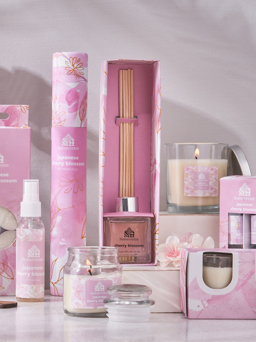 

Home Centre Corsica Pink Japanese Cheery Blossom Scented Jar Candle