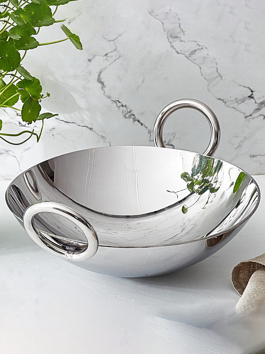 

Home Centre Valeria Stainless Steel Kadhai, Silver