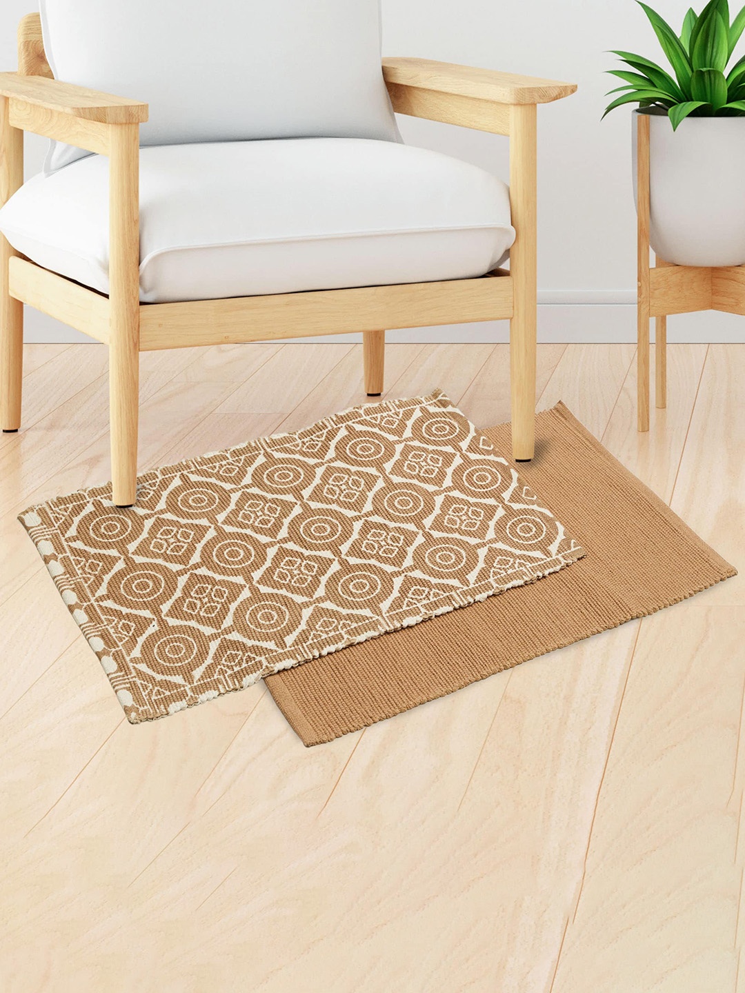 

Home Centre Windsor Brown & Beige 2 Pieces Woven Design Dhurrie