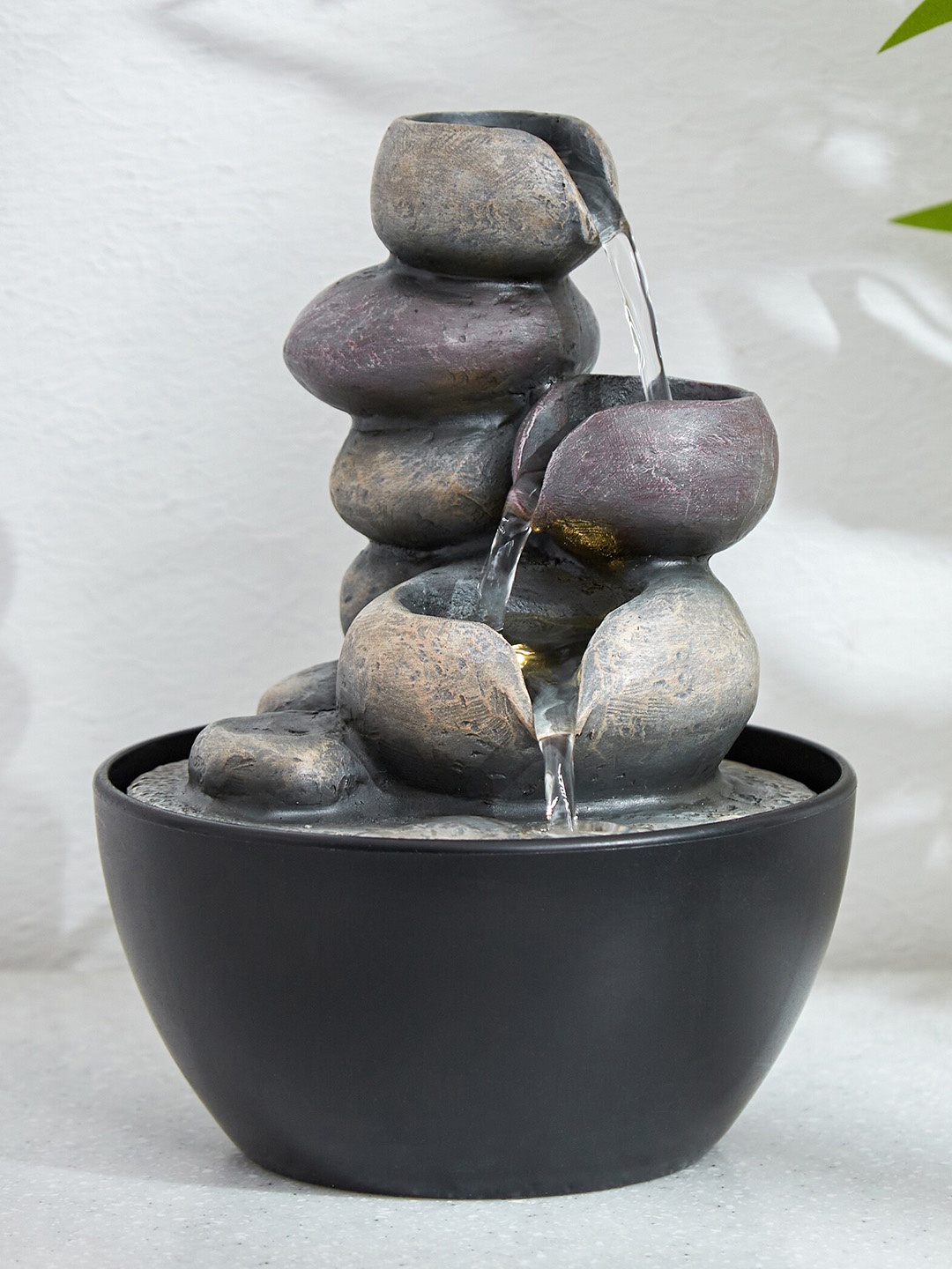 Home Centre Corsica Alpine Grey Polyresin Pebbles Fountains