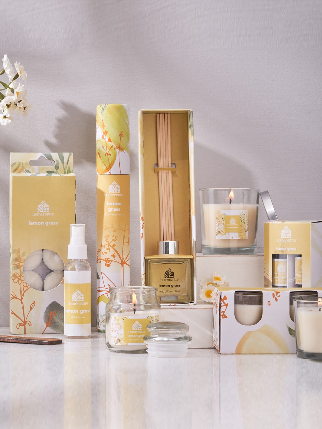 

Home Centre Corsica 2 Pieces Lemon Grass Scented Aroma Oil - 15ml, Yellow