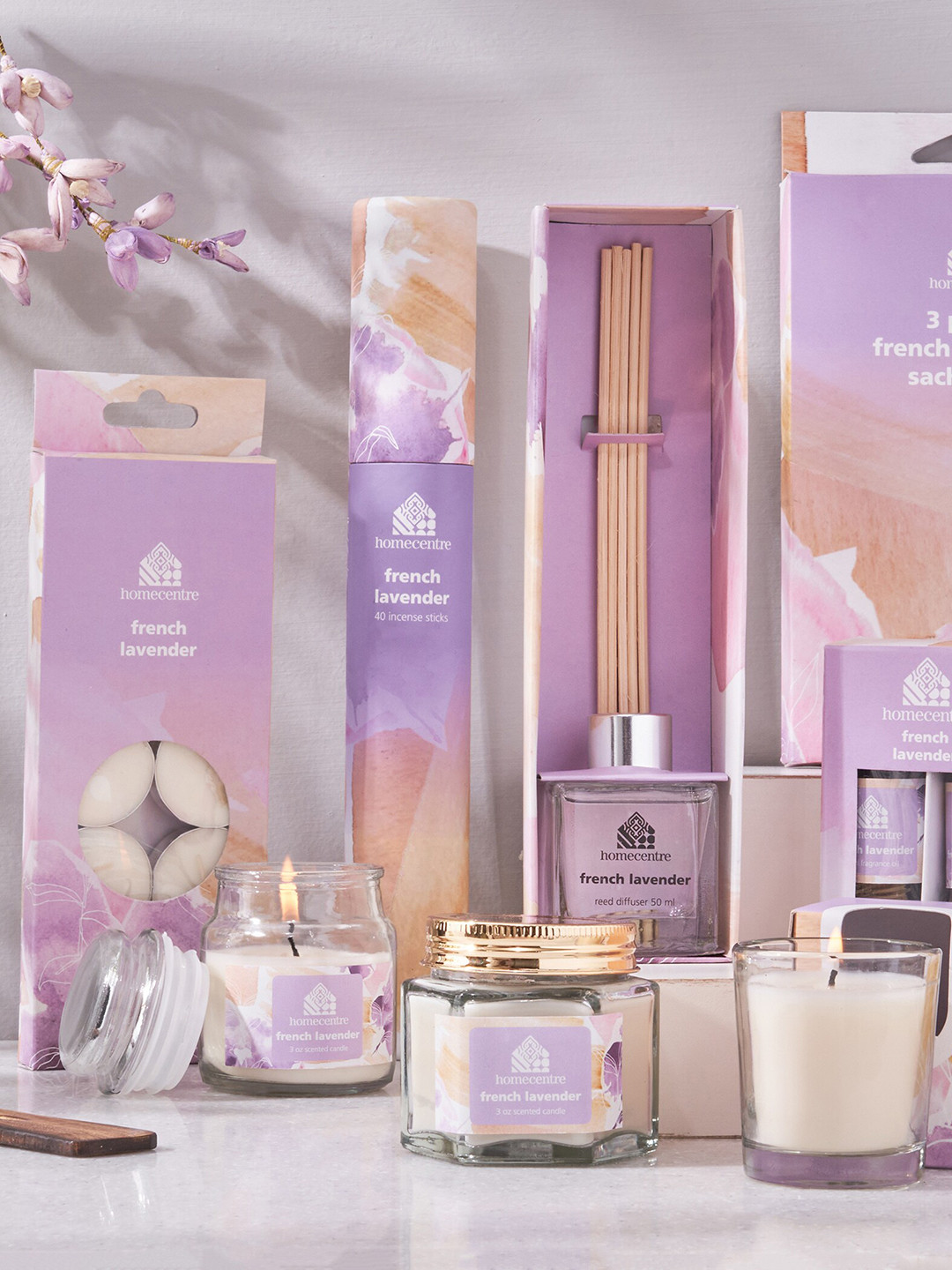 

Home Centre Garnet French Lavender Reed Diffuser Set, Purple