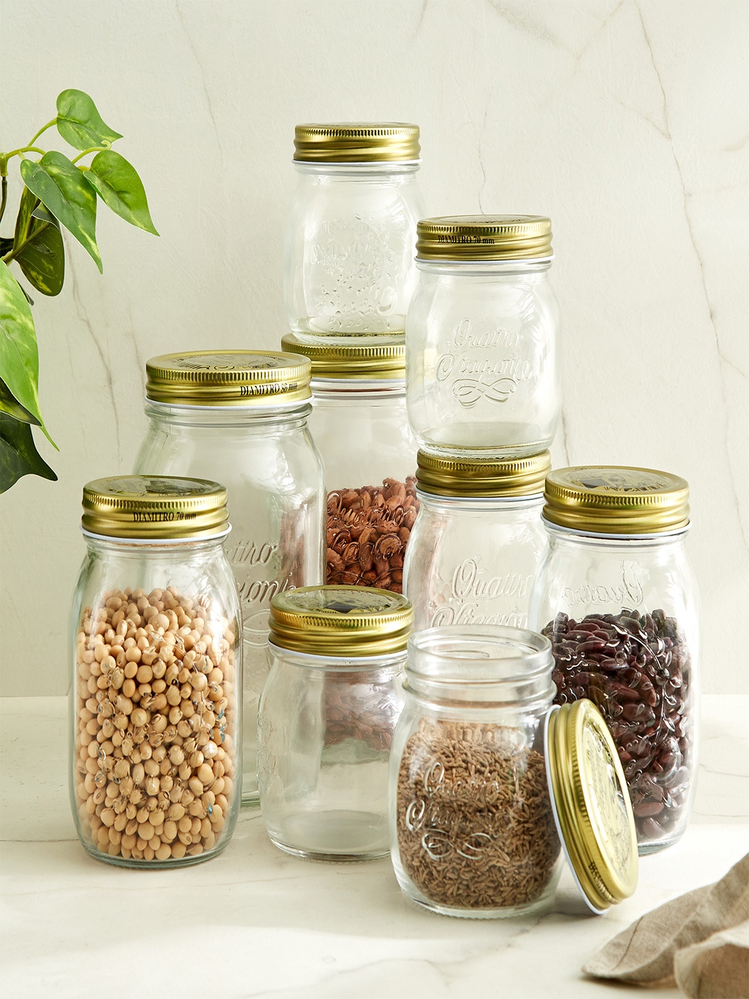 

Home Centre Siattle Transparent 9 Pieces Glass Storage Canisters