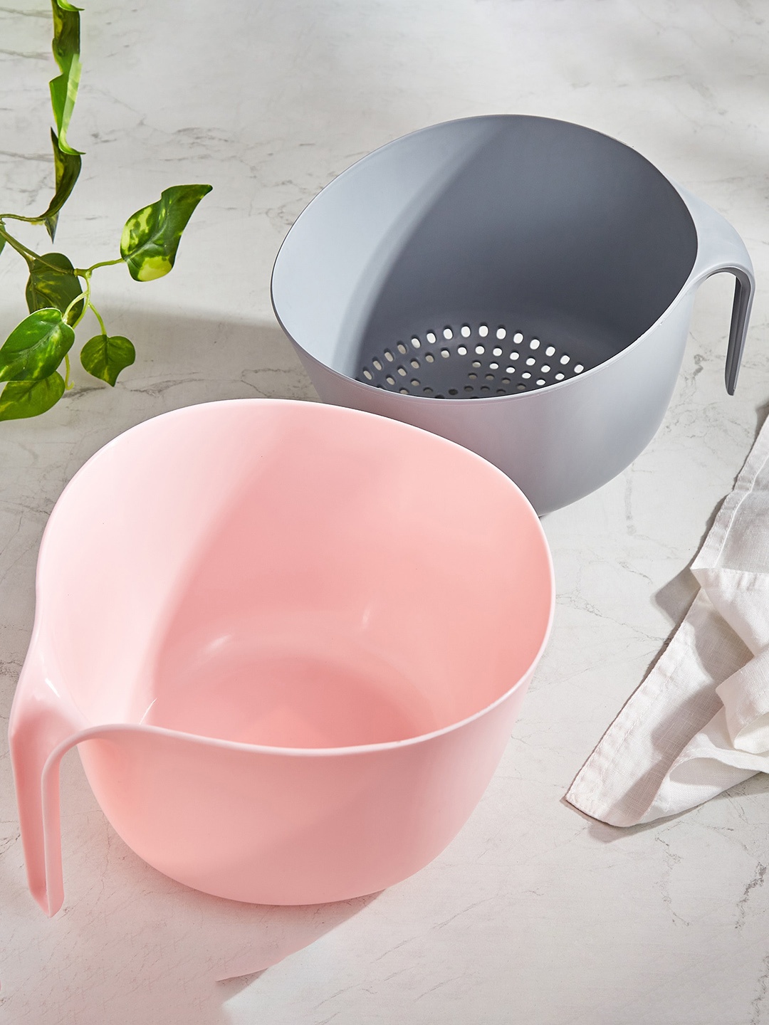 

Home Centre Colour Refresh Pink Polypropylene Colander with Mixing Bowl