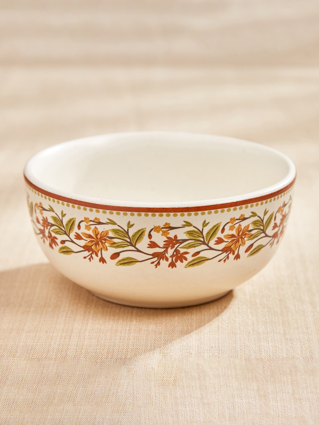 

Home Centre White Printed Stoneware Cereal Bowl 620 ML