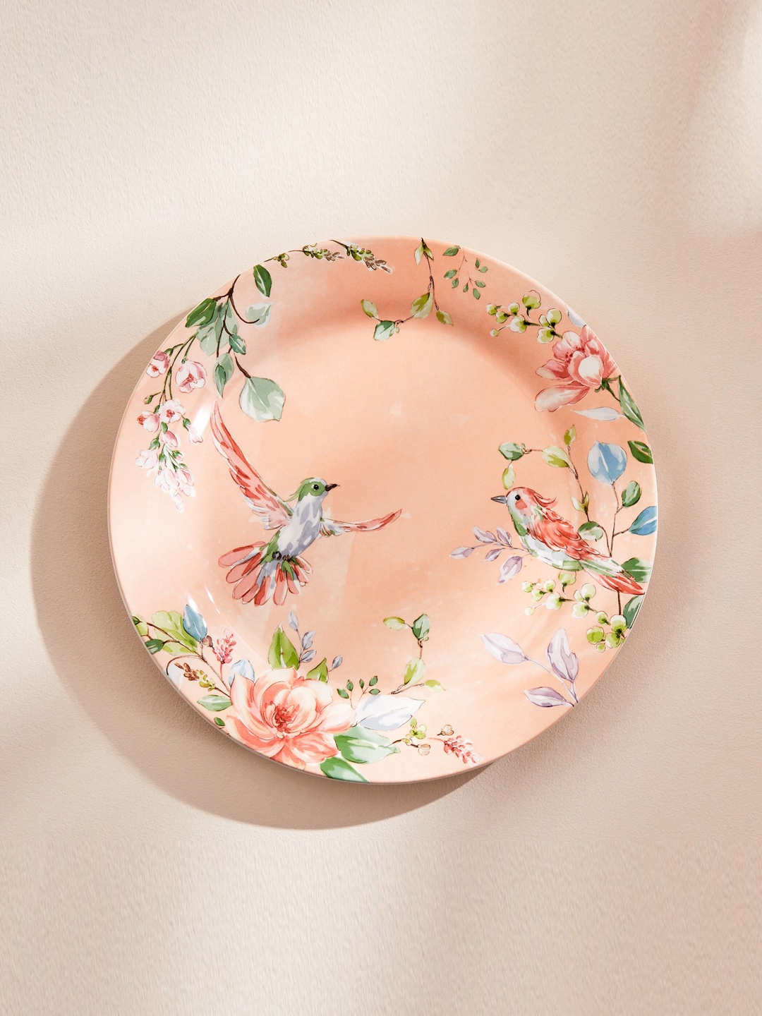 

Home Centre Moksha Peach Colour & Green Printed Stoneware Side Plate
