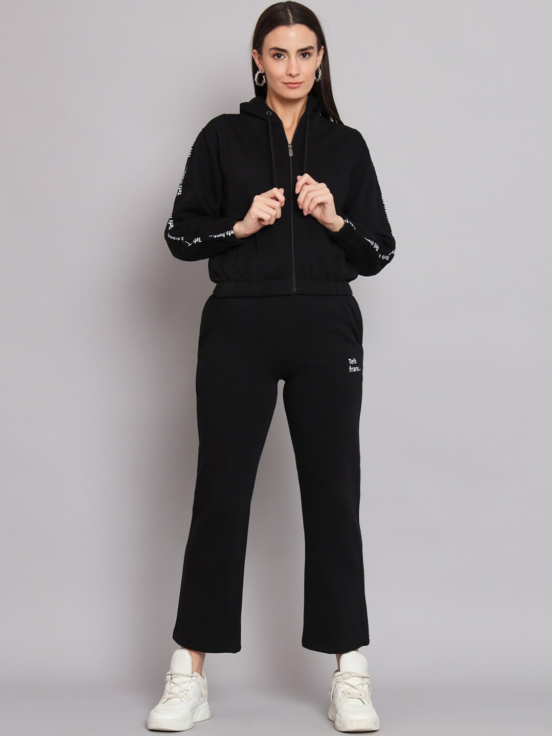 

ANTI CULTURE Hooded Fleece Tracksuit, Black