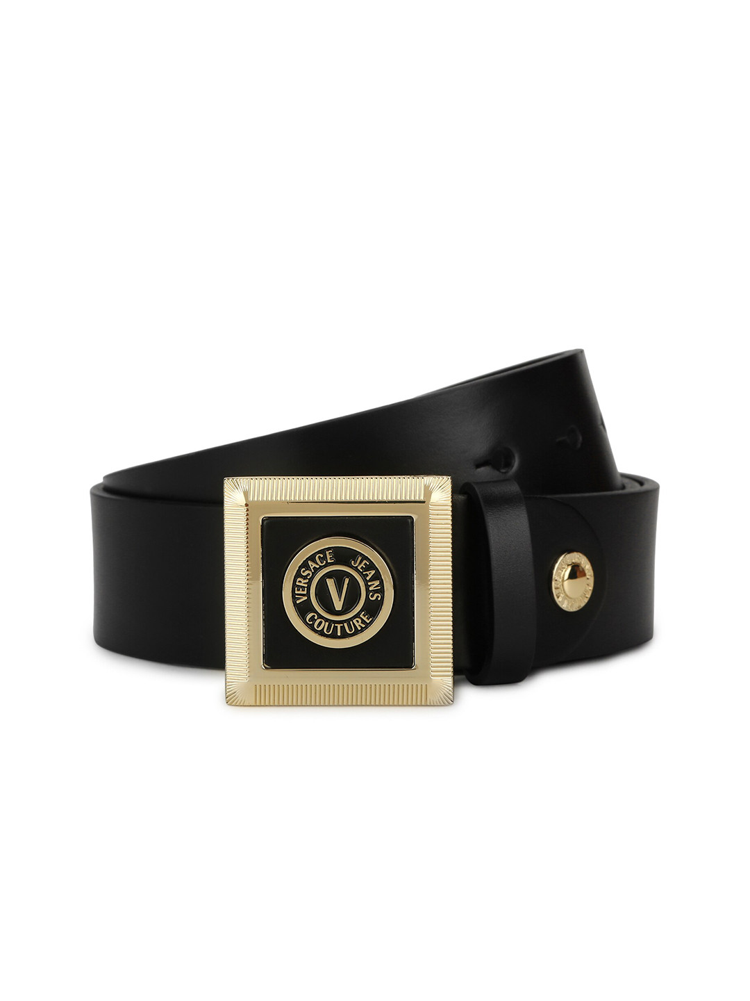 

Versace Jeans Couture Men Leather Belt, Black