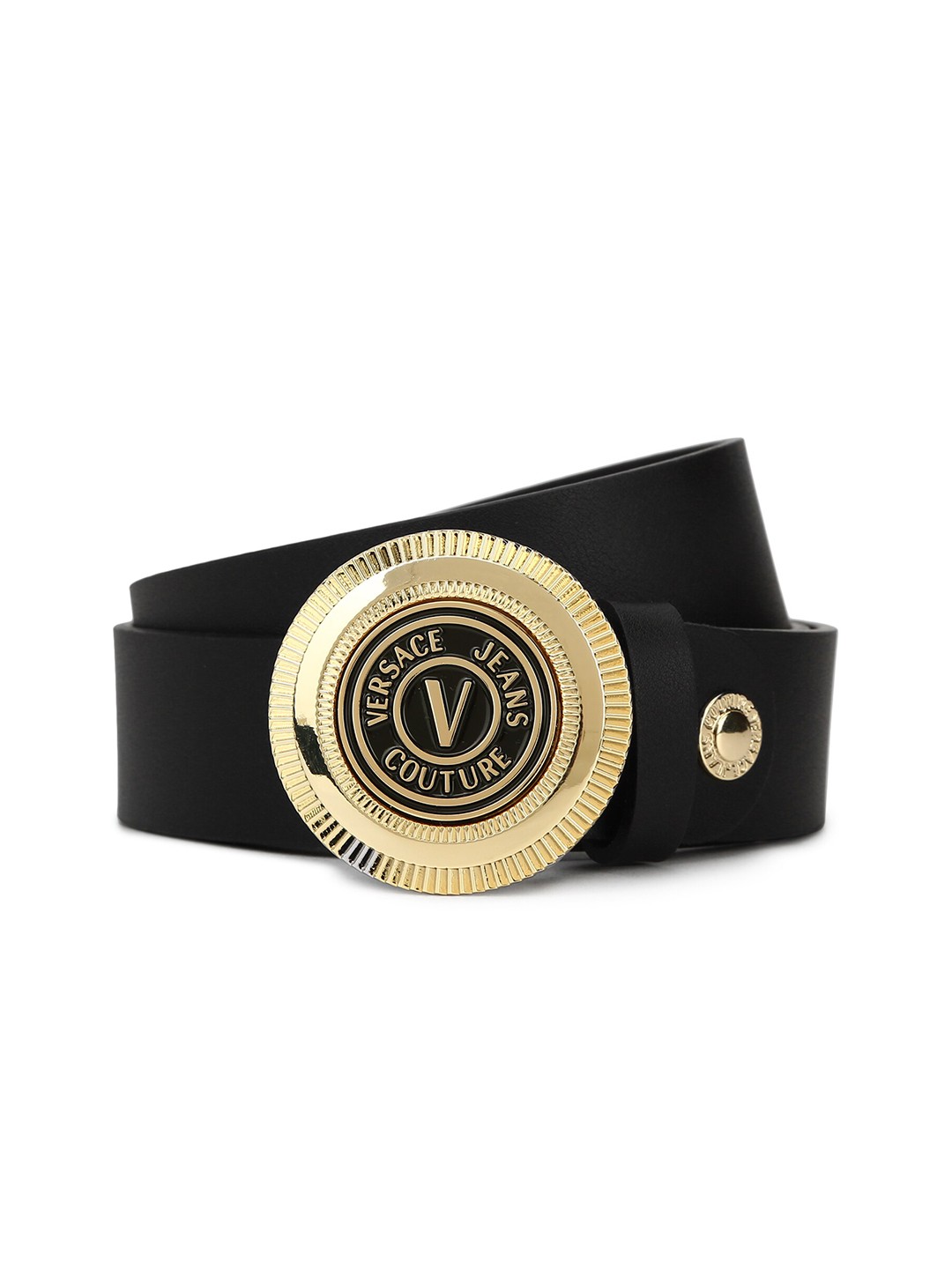

Versace Jeans Couture Men Leather Belt, Black