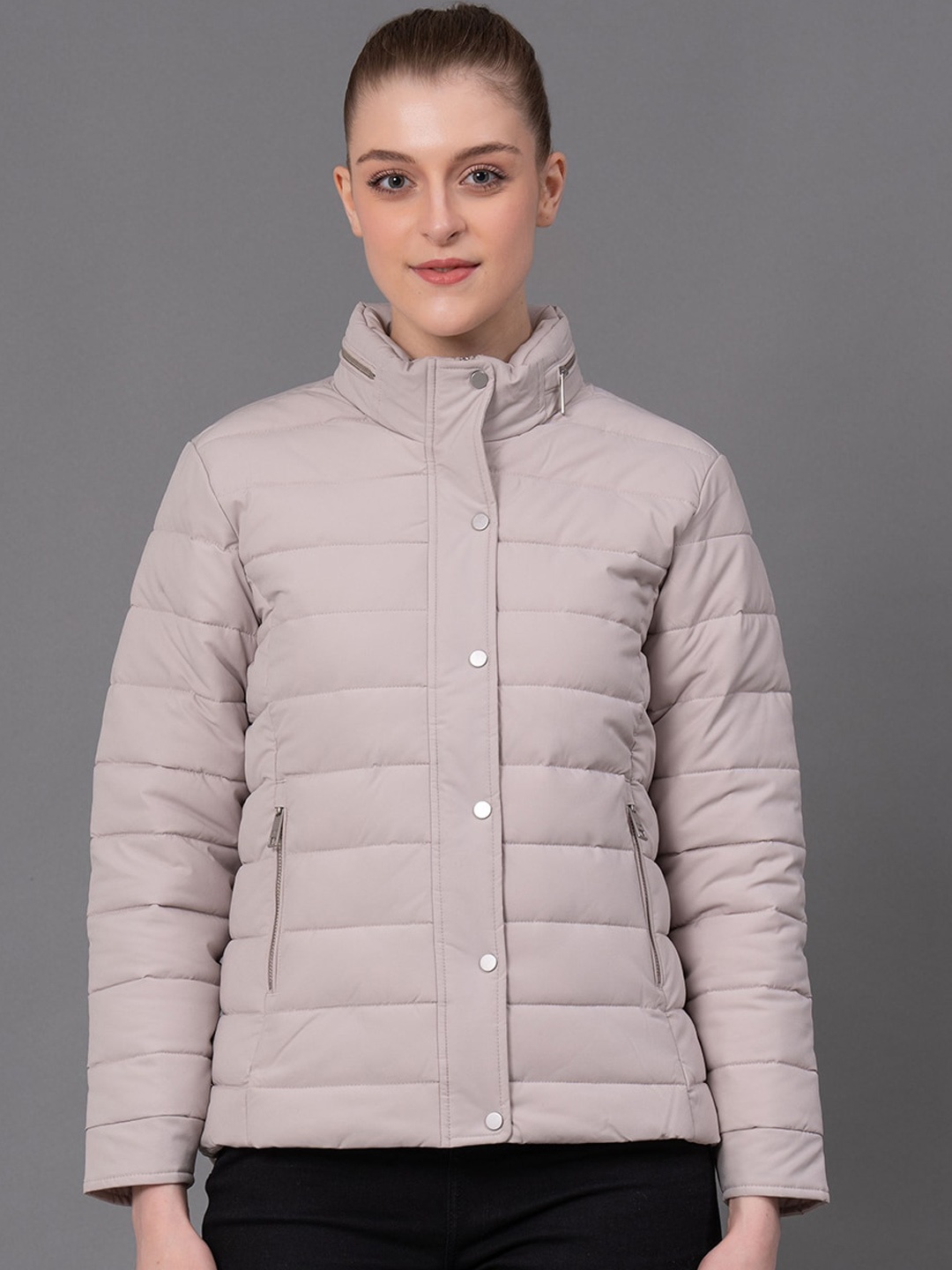 

Red Tape Mock Collar Puffer Jacket, Beige