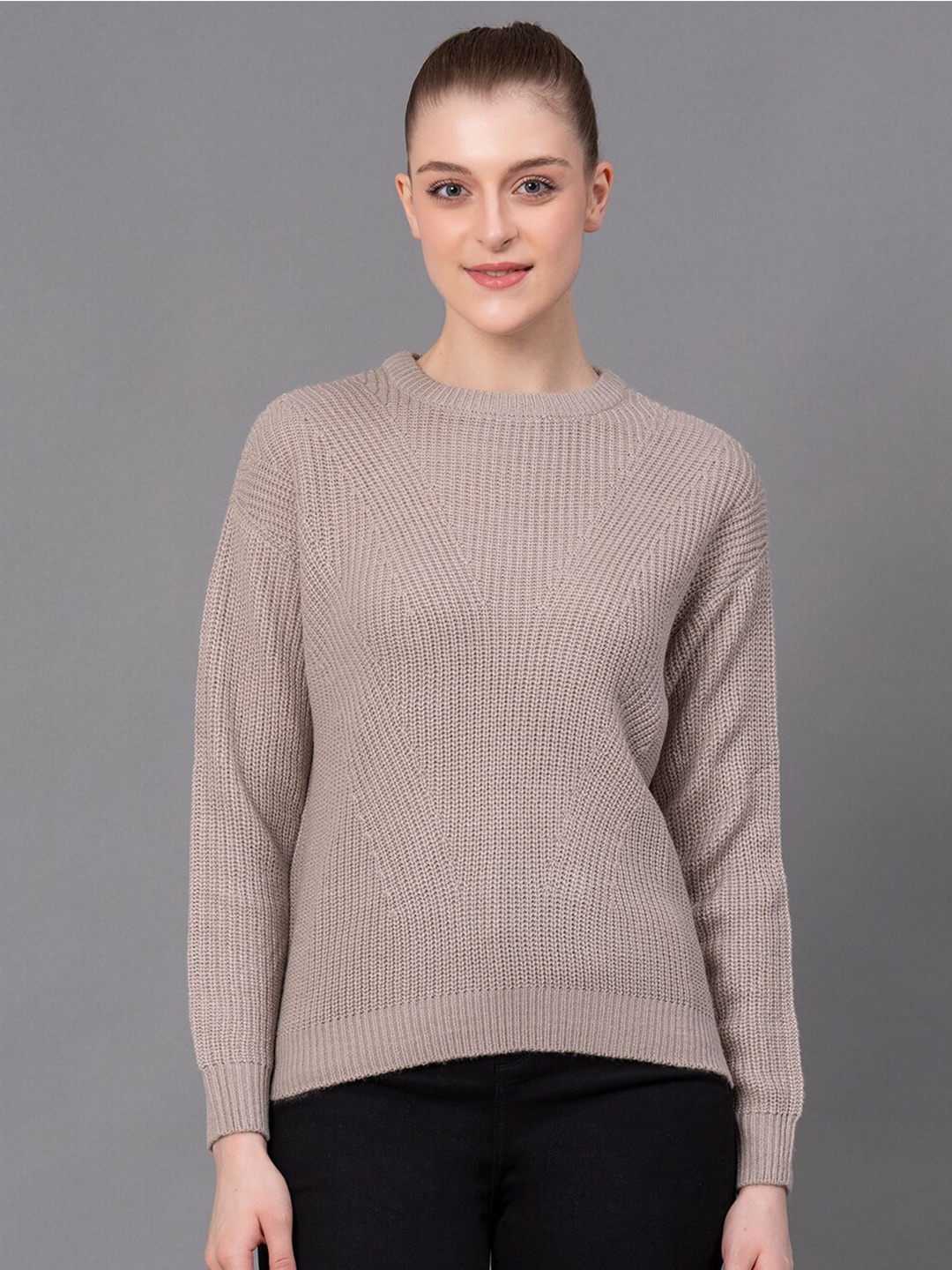 

Red Tape Cable Knit Acrylic Pullover, Beige