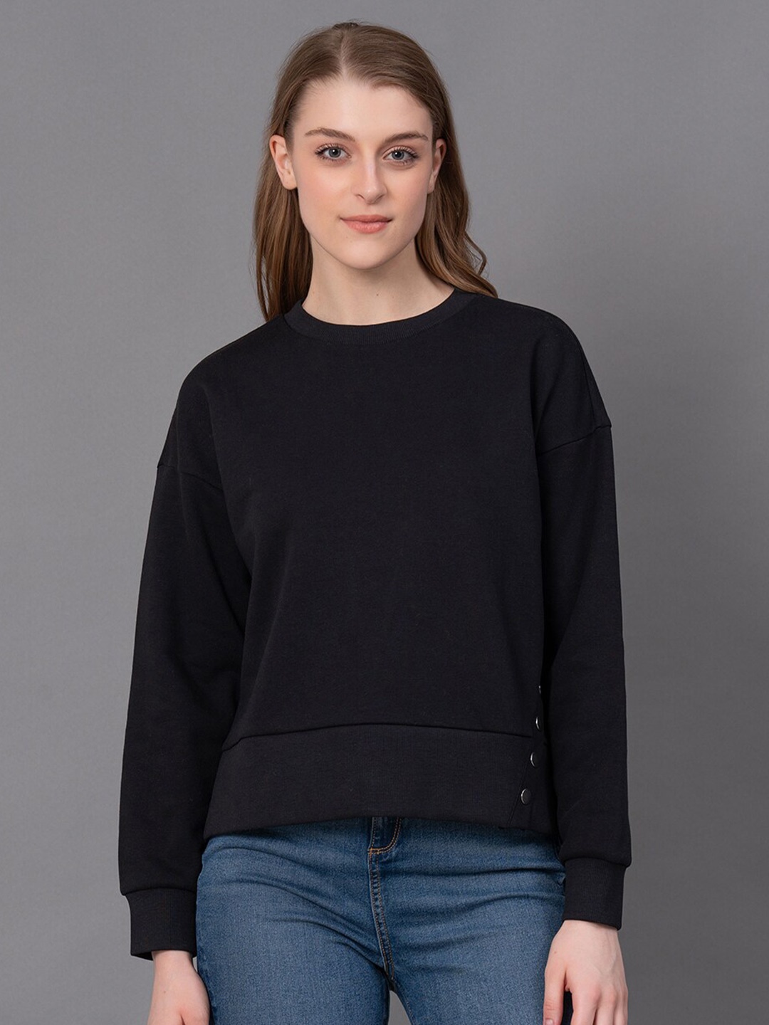 

Red Tape Women Round Neck Sweatshirt, Black