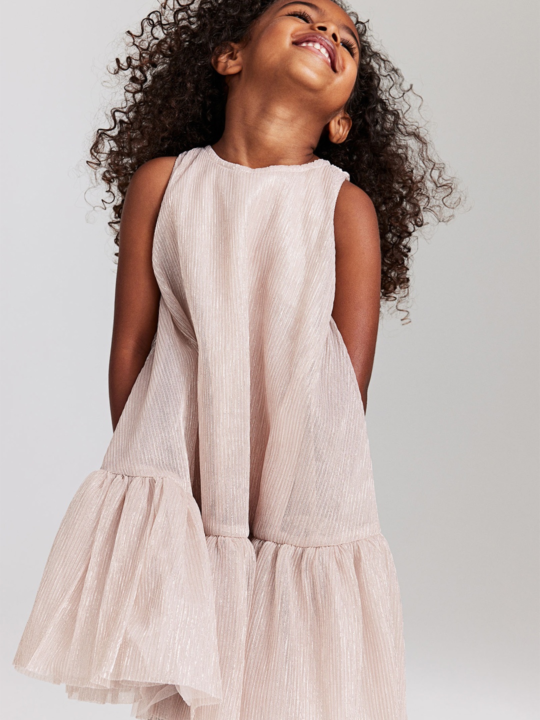 

H&M Girls Glittery Tulle Dress, Pink