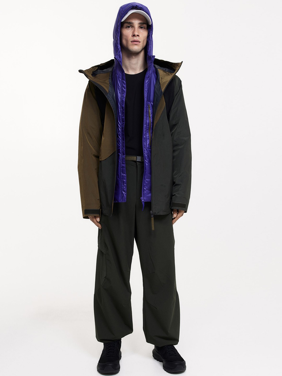

H&M Men Outdoor Parachute Trousers, Olive