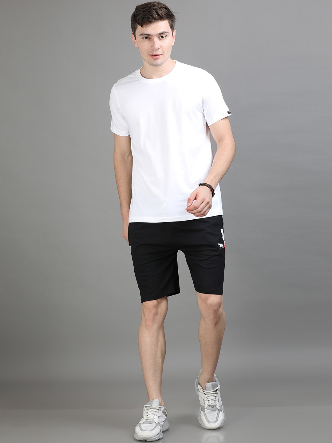 

Bushirt Pure Cotton T-shirt With Shorts, White